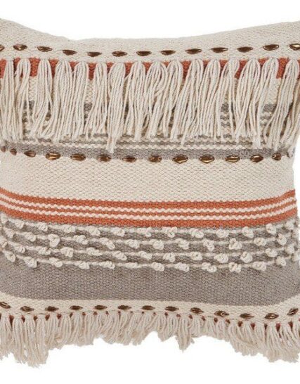 cojin texturizado beige, gris, rojo