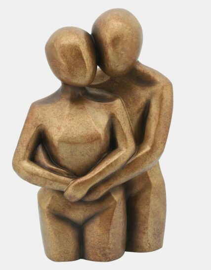 Resin, 12"H Standing Couple, Gold