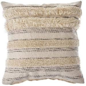 cojin texturizado gris y beige