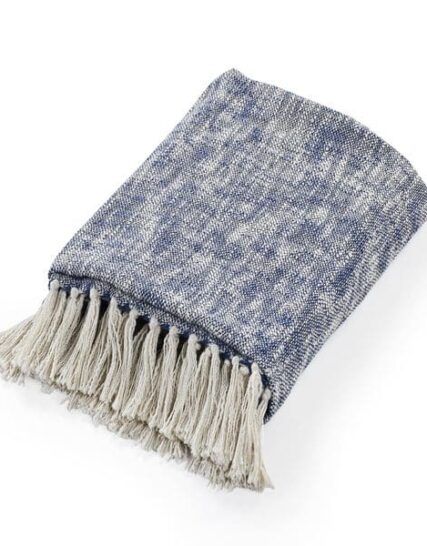 THROW jaspeado en beige y gris