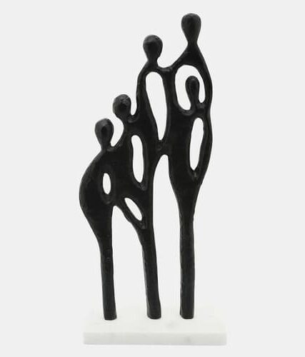 Metal 18"H Family Of 5, Black