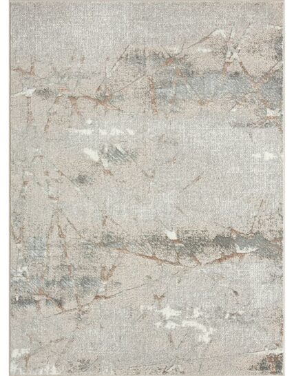 Alfombra rectangular en tonos gris y arena