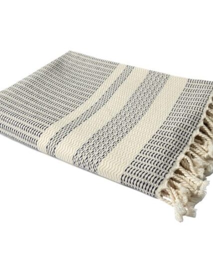 THROW a rayas arena y gris