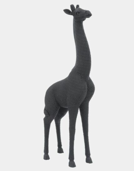 Resin, 19" Giraffe Table Accent, Black
