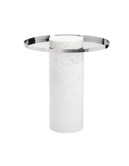Mesa Auxiliar Marble Cylinder