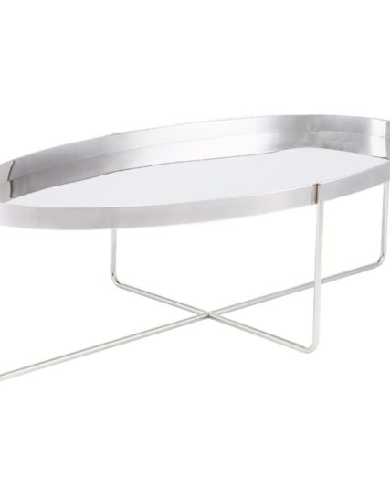 Mesa de centro oval silver tray
