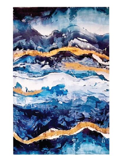 Retablo Waves Blue Gold