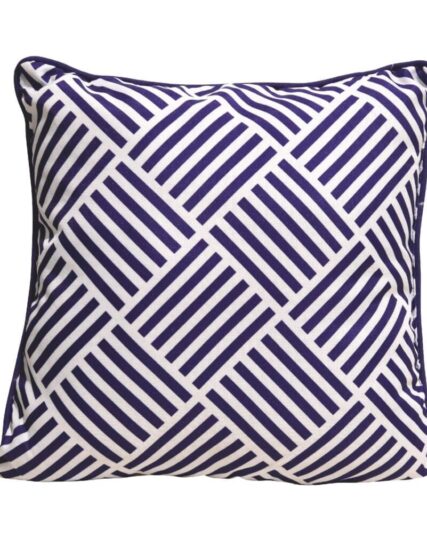 Cojin Cruzado Lineas - Azul Oscuro