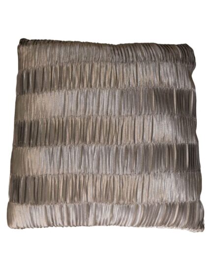 Cojin Seda Repliegues Rojo / Gris
