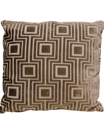 Cojin Crema Chocolate Cuadros