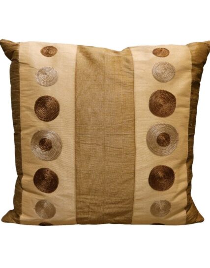Cojin Circulos Bronce Dorado
