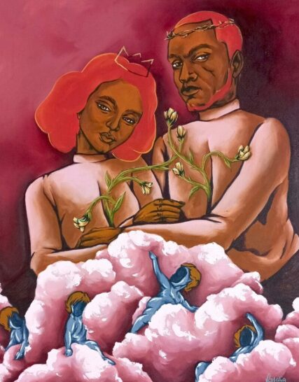 cuadro rectangular hombre y mujer