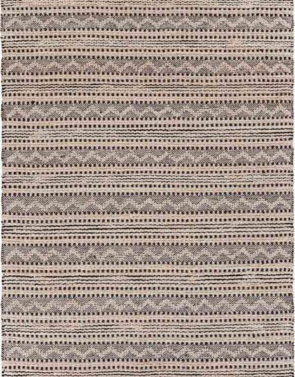 ALFOMBRA. BLEACHED NATURALS LR81432 BLACK JET 5`X 7`9``