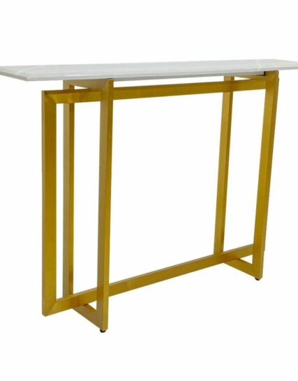 Consola Aike: Diseño minimalista con base en Titanium y mármol