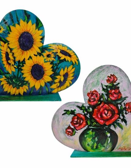 Corazón Girasoles/Rosas