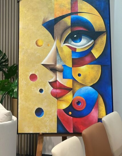 Cuadro Mujer Perfil Abstracto