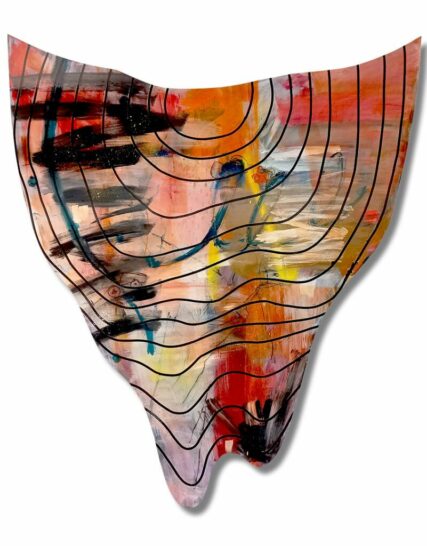 cuadro multicolor de forma irregular