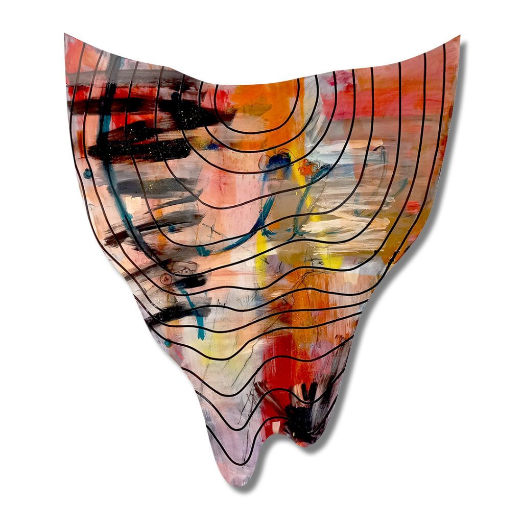 cuadro multicolor de forma irregular