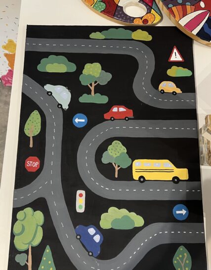 Cuadro Carritos en Calle