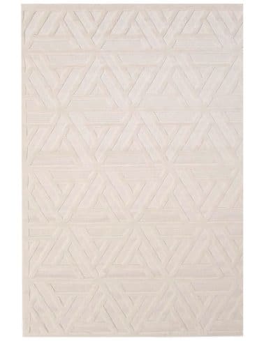 alfombra rectangular crema rombos