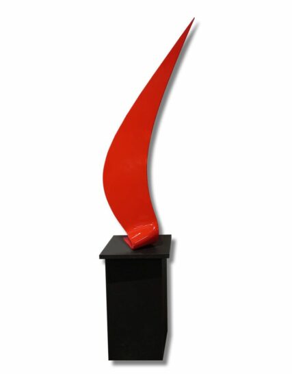 escultura abstracta rojo