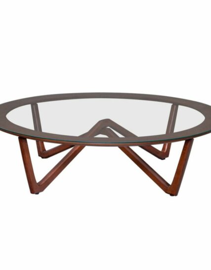 Mesa de Centro Maite: Diseño elegante con vidrio y madera