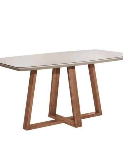 Mesa de Comedor Bennett c Vidro 160 cm