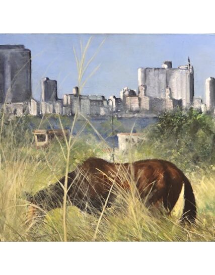 Pastando en primer plano