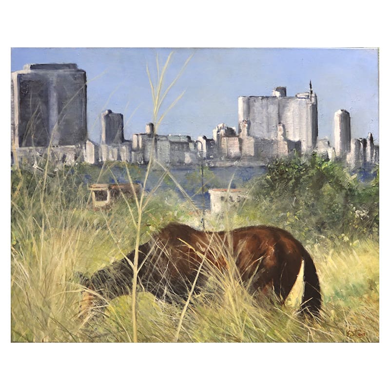 Pastando en primer plano