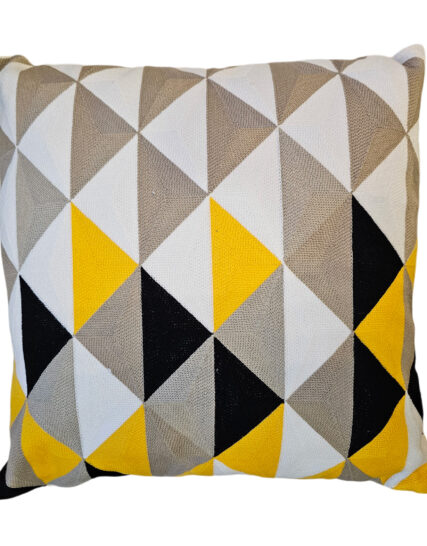 Cojin Triangulos Degrad Amarillo