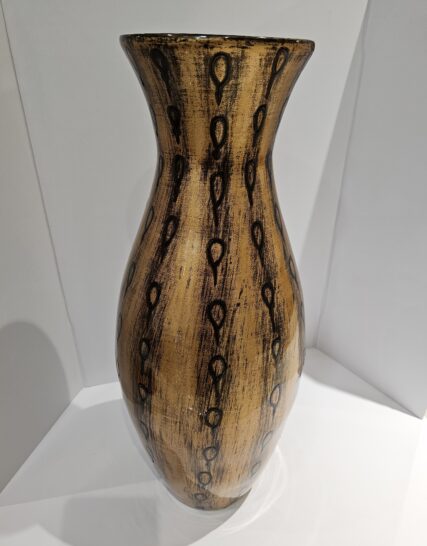 Florero Medio Esbozado Negro Bronce