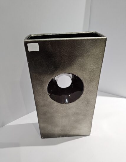 Florero Rectangular Cromo con orificio