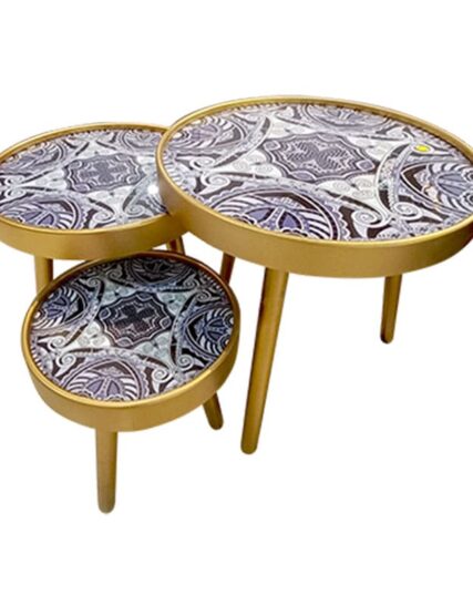 Set Sidetables Ravi White