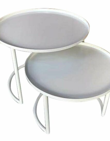 Set de Mesas Denali: Diseño minimalista y sofisticado, perfecto para complementar cualquier espacio.