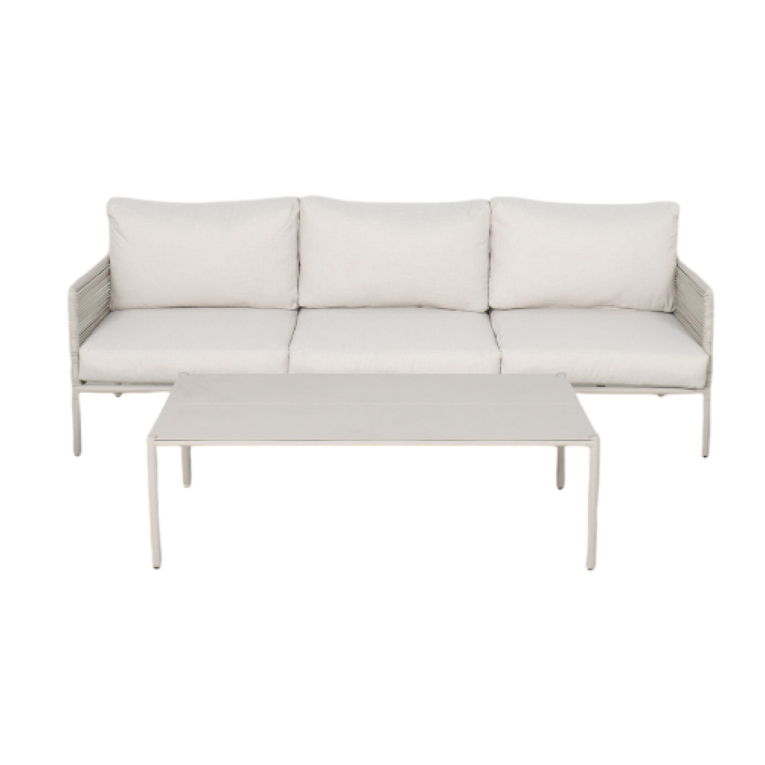 Sofá Saori 3S: Sofá de aluminio con cojines
