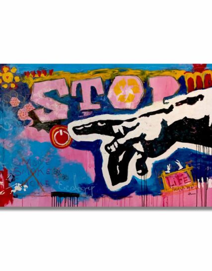 cuadro rectangular pop art multicolor