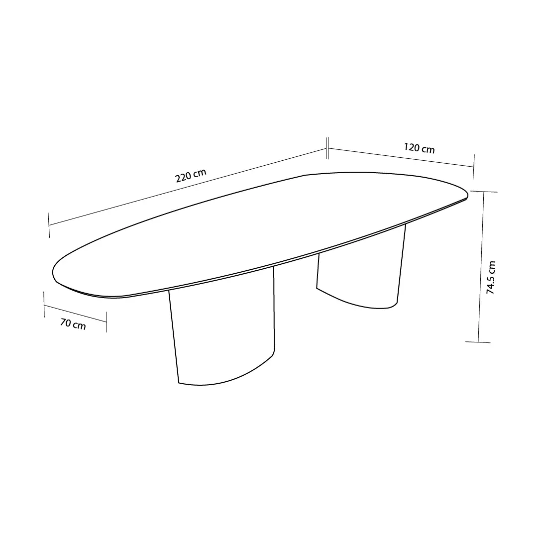 Mesa de Comedor Scarlet 220 (Sin Vidrio) - Image 9