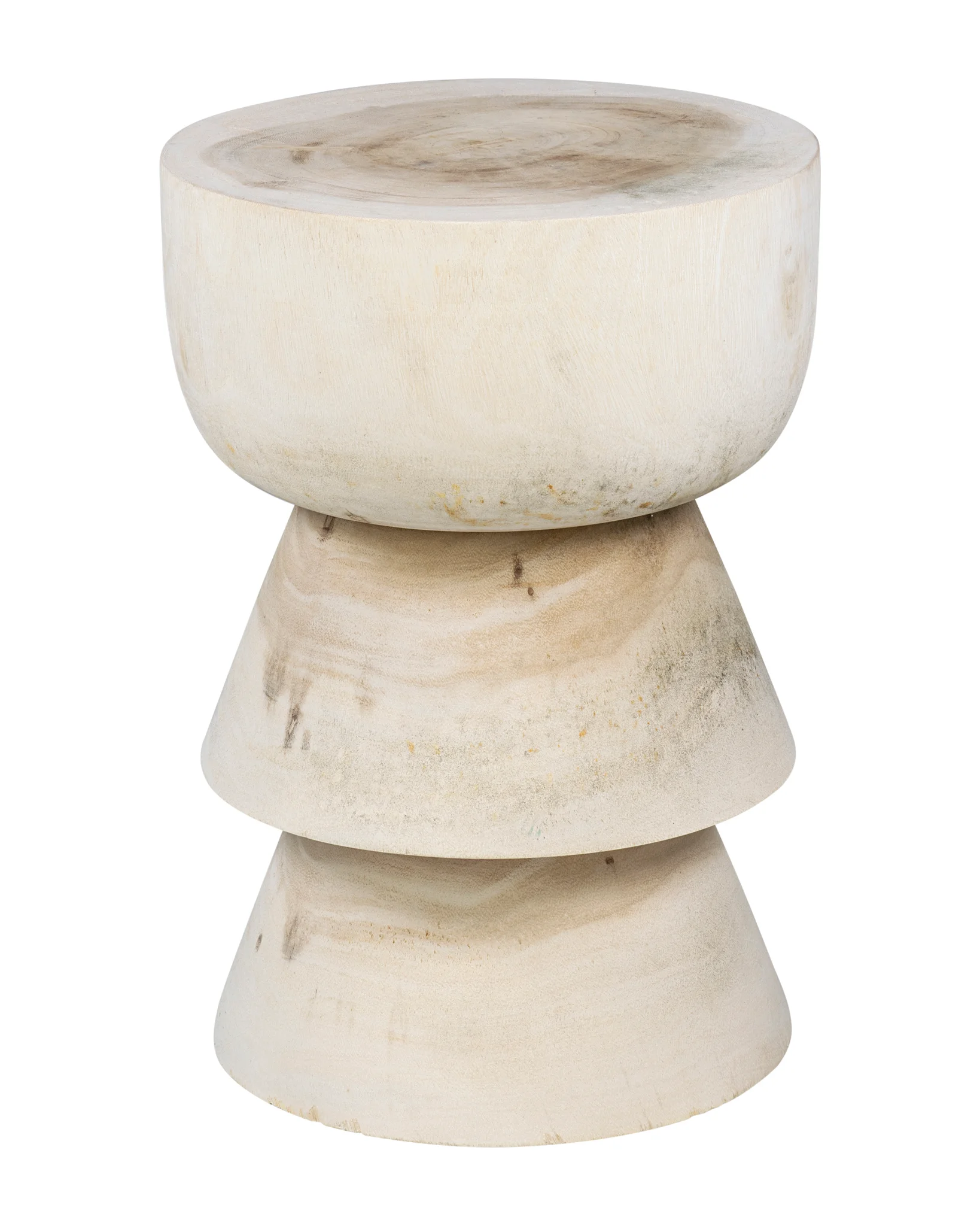 Mesa Auxiliar Memphis: Diseño sofisticado y atemporal con estructura de madera de alta calidad y acabado off white.